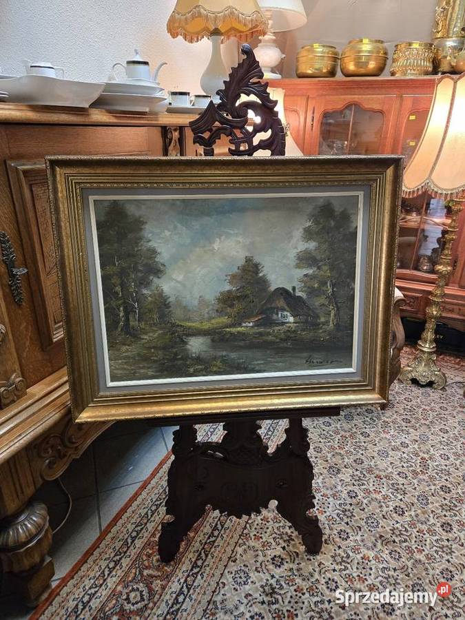 Obraz na Płótnie w Złotej ramie pejzaż Kalisz Obrazki i obrazy