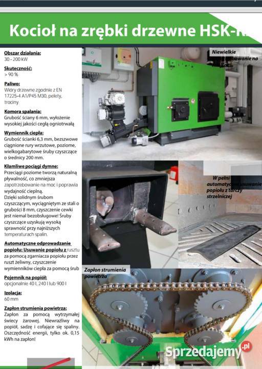 Heizomat Piec na zrębkę trociny Owies Wióra inne Kożuchów