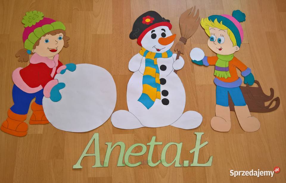 Dekoracje zimowe dwustronne okienne z brystolu Garwolin sprzedam