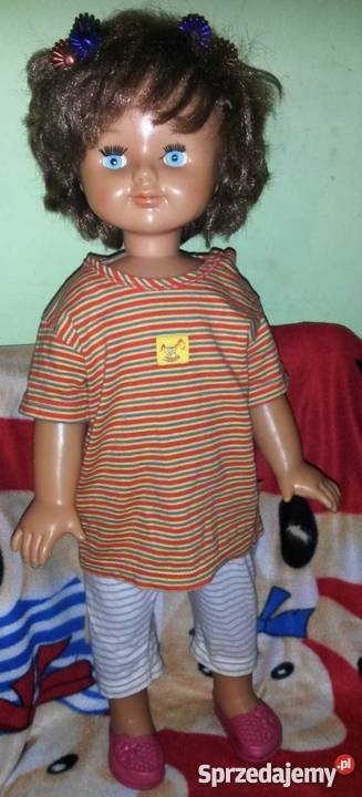 Duża stara lalka ZSRR chodzącaPRL Ziębice