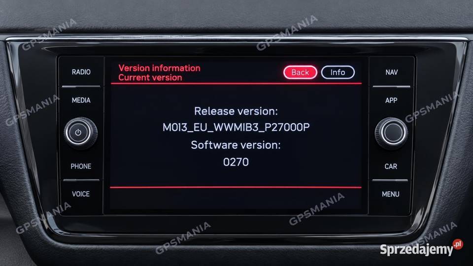 Volkswagen MIB 3 MOI3 VWMQB aktualizacja Map sprzedam