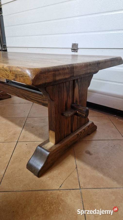Stolik okolicznościowy kawowy stół drewniany dąb Świętochłowice