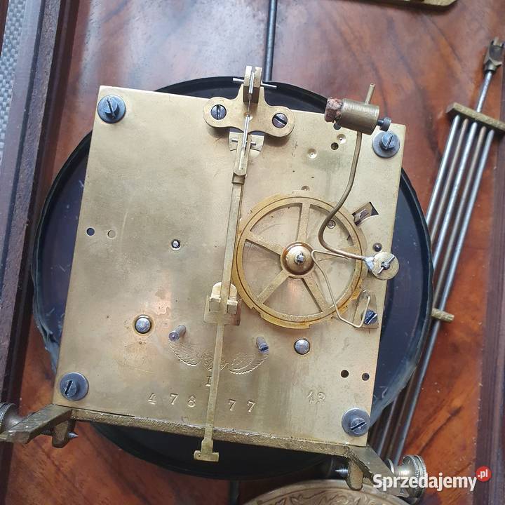 Sprawny zegar wiszący Kienzle na pełnej płycie Wrocław