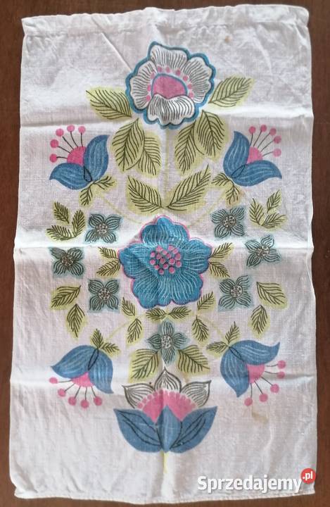 Ściereczka kuchenna serwetka z PRL lniana Łódź