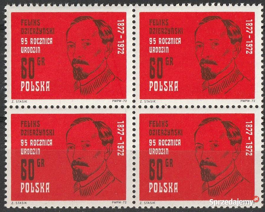 POLSKA FELIKS DZIERŻYŃSKI 1972 CZYSTE Łódź