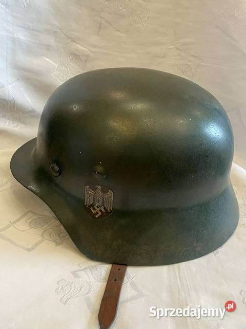 Oryginalny hełm niemiecki Stahlhelm II wojna