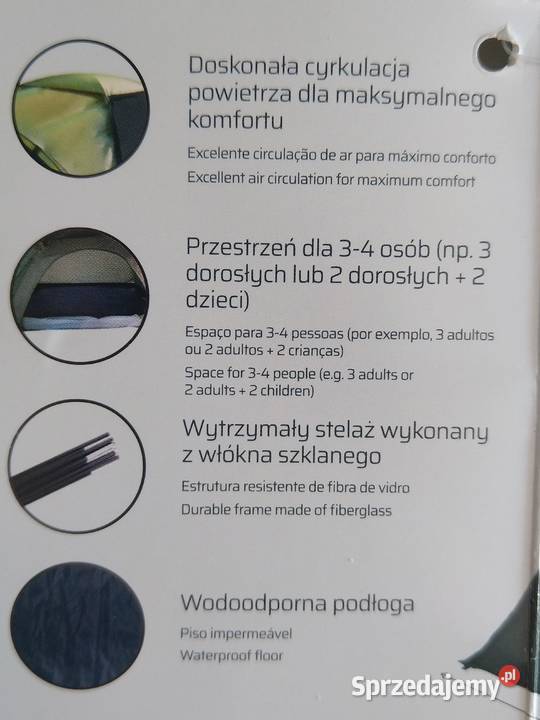 NAJTANIEJ Namiot Rodzinny 3 4 osobowy 240 x 180 Zabrze