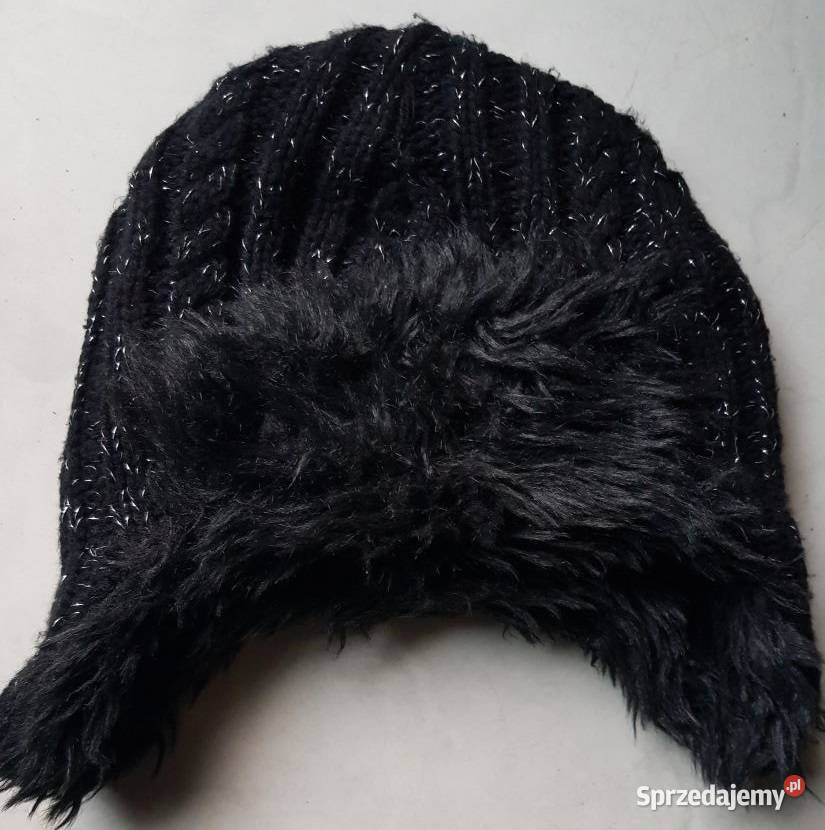czapka futrzak wełniana warkocze zimowa uszatka Kielce