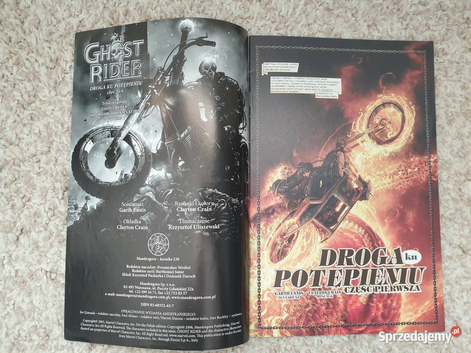 Ghost Rider Wydawnictwo Mandragora 2006 pomorskie