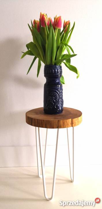 Stolik taboret kwietnik hairpin legs dąb drewno wielkopolskie Poznań