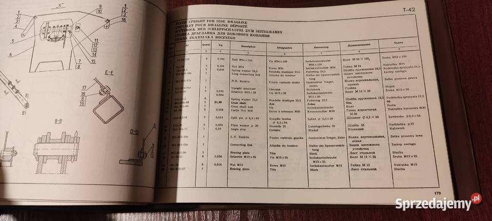 waryński 250 katalog cześci oryginał Kraśnik sprzedam