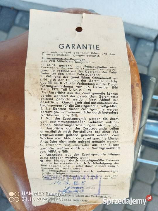 Sprzedam męski rower Mifa 28 Miejskie Dobrzeń Wielki