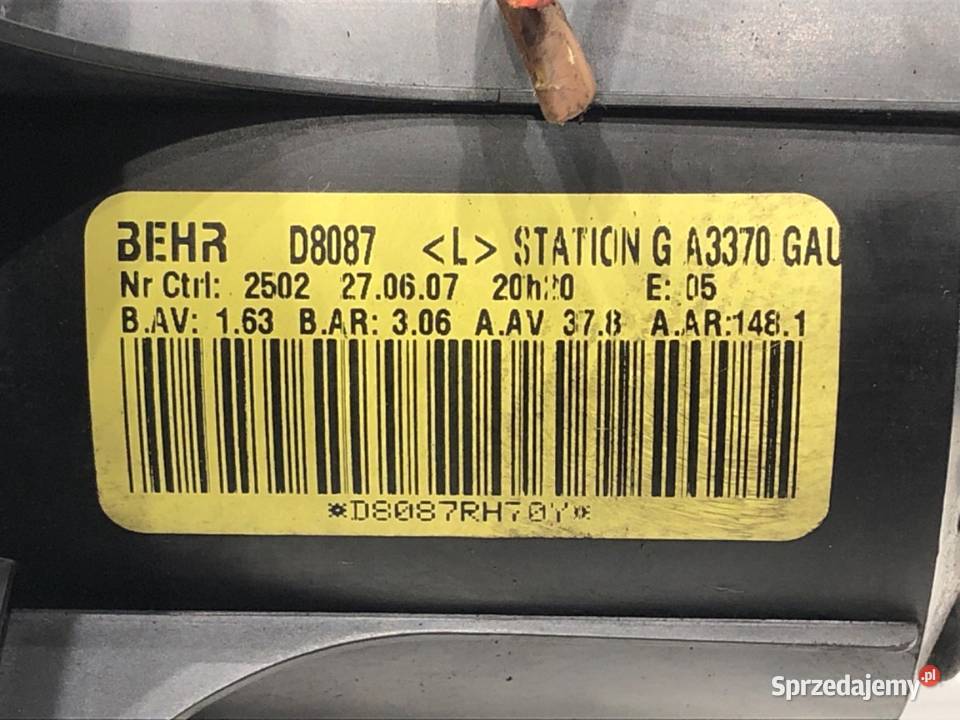 DMUCHAWA NAWIEWU OPEL ZAFIRA B D8087 WENTYLATOR Dmuchawy