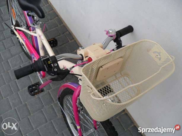 Rower 24 BTWIN z Decathlon rowerek różowobeżowy Tłuszcz