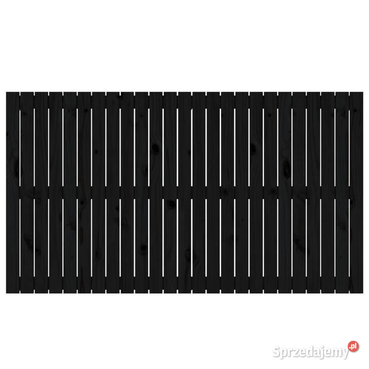 Wezgłowie łóżka czarne 1595x3x90 lite drewno