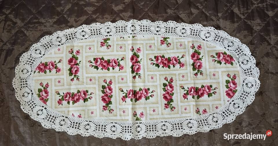 Serwetki koronka bawełniana szydełko z PRL Warszawa