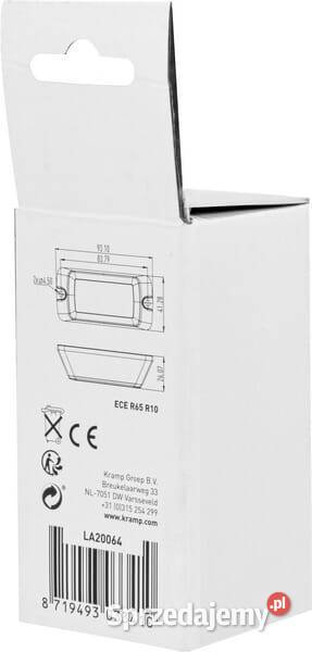 Lampa ostrzegawcza LED bursztynowa Kramp LA20064 Kamionna