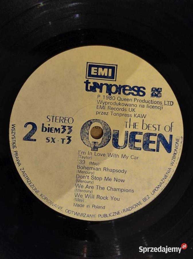 1980 Queen The Best Of Tonpress Płyta płyta winylowa Płyty i kasety Kielce sprzedam