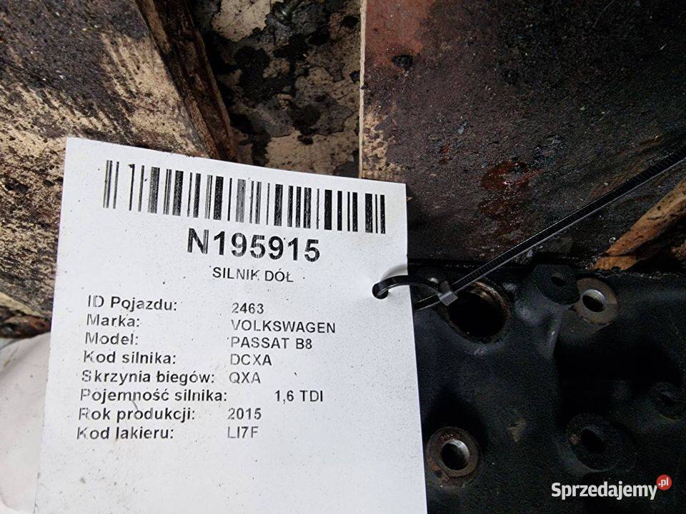 SILNIK DÓŁ VOLKSWAGEN PASSAT B8 04L023A Lipno sprzedam