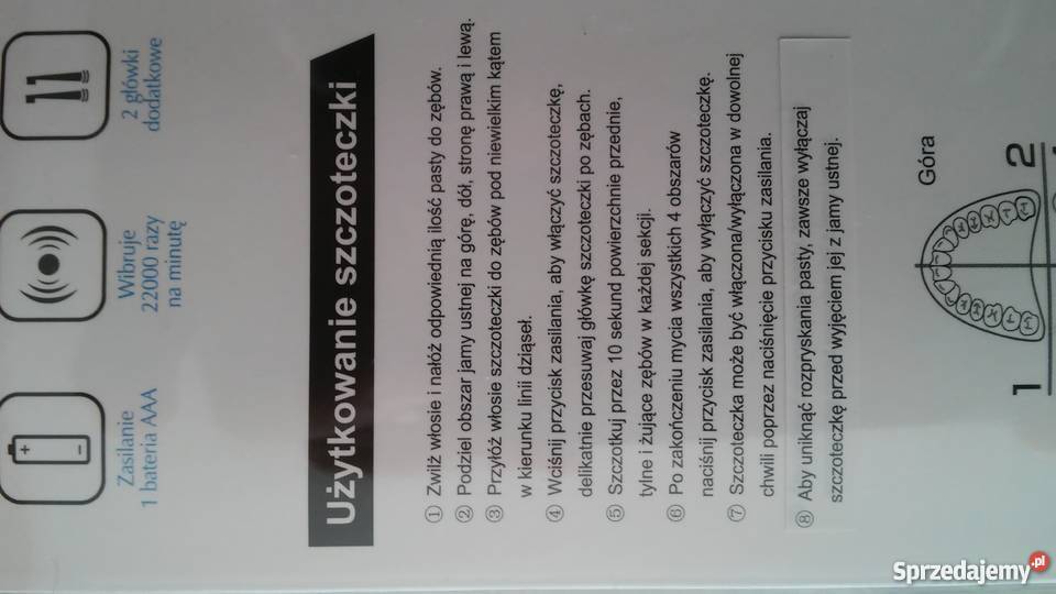 NOWA Szczoteczka soniczna2 główki zapasowe