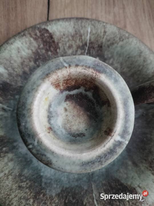 Duży ceramiczny kaganek świecznik Choszczno