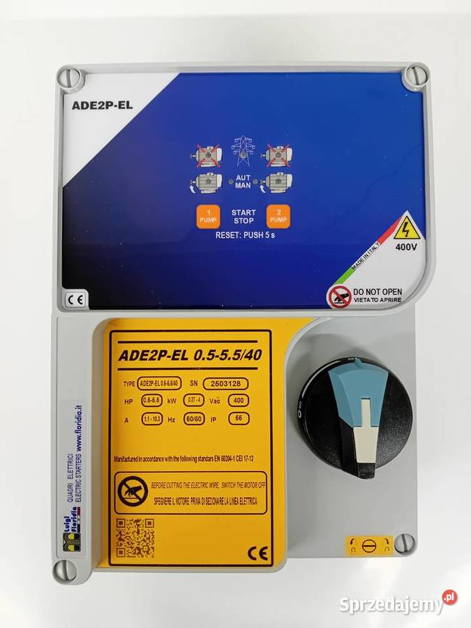 trójfazowy kontrolersterownik 2pomp 2x0754kw