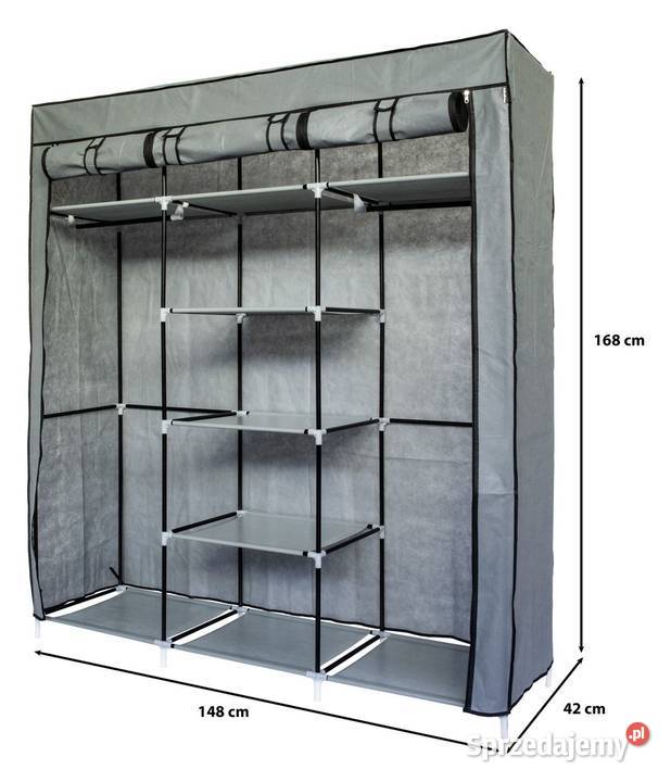 Składana szafa tekstylna materiałowa garderoba 148cm Poznań