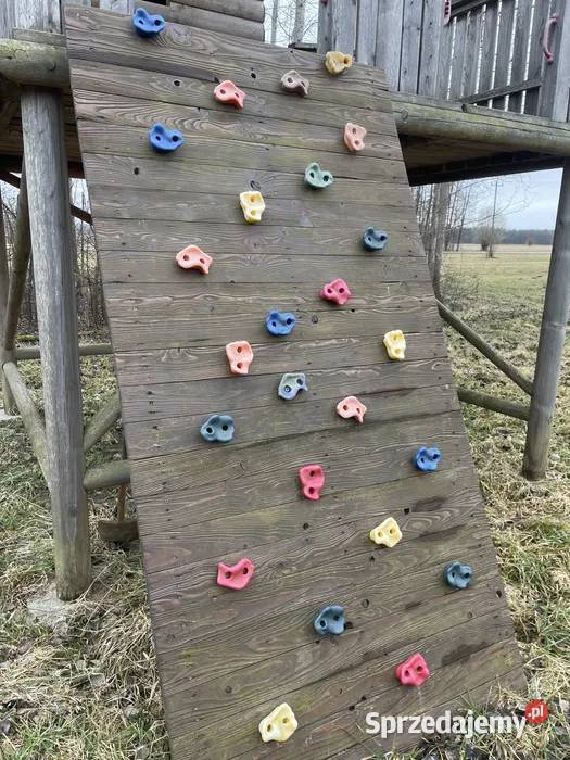 Drewniany duży Plac zabaw dzieci domek podlaskie Janów