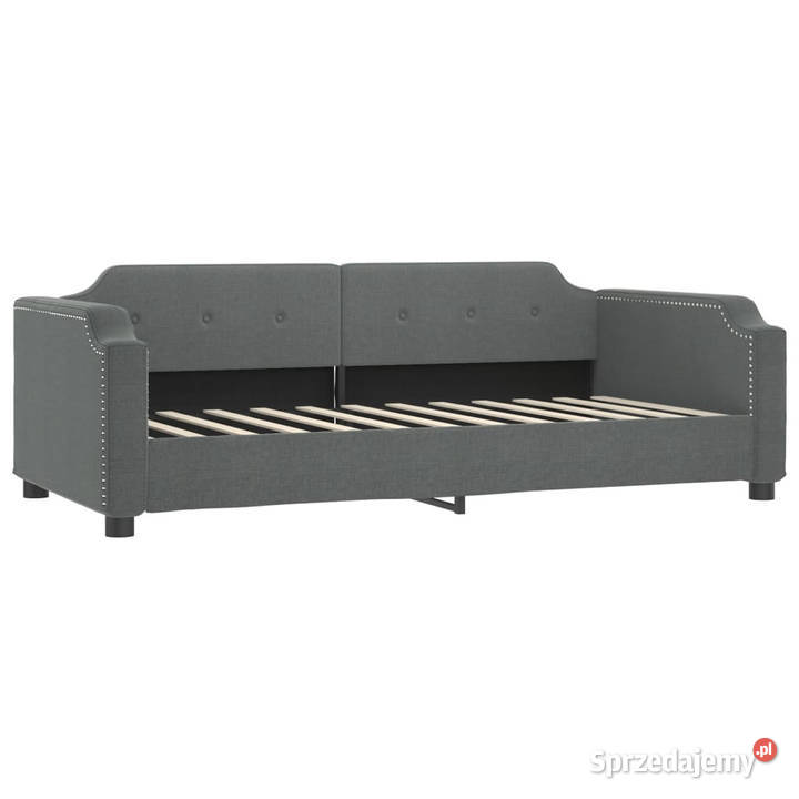 Sofa z materacem do spania ciemnoszara tkanina mazowieckie Warszawa sprzedam