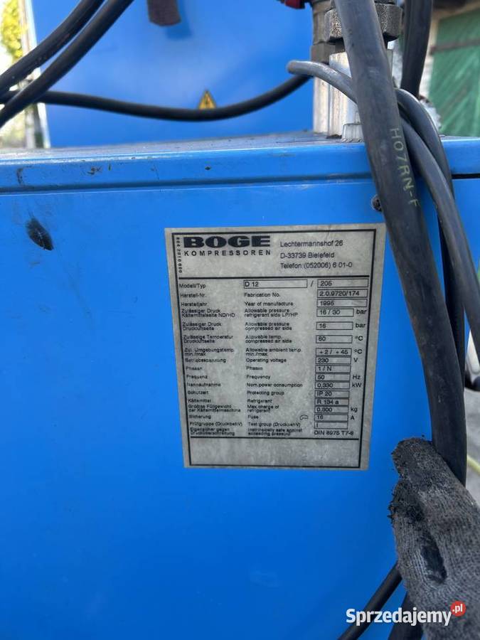 Kompresor śrubowy boge sd15 z oszuszaczem Kompresory Pińczów