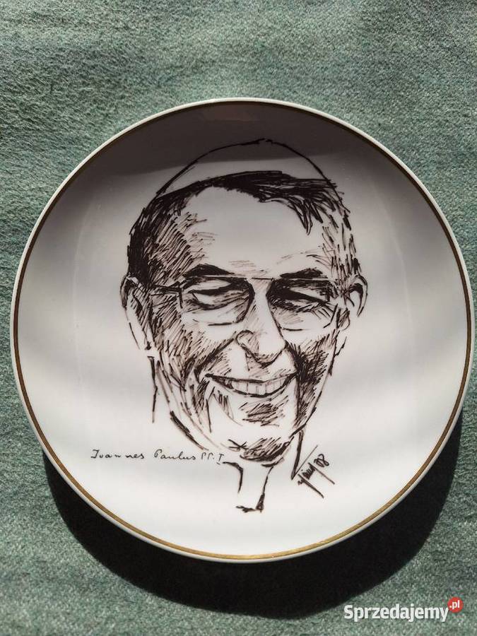 KPM Berlin talerz Papież Jan Paweł I Papst pomorskie Gdańsk