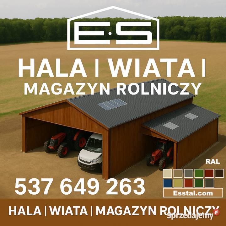 Magazyn Schowek GARAŻ BLASZANY Wiata Garażowa 35m2 Mińsk Mazowiecki