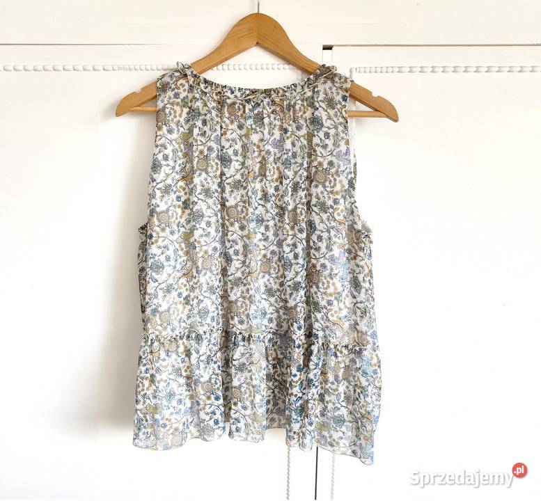 Boho koszulka bluzka top Zara M 38 orientalny kolorowy