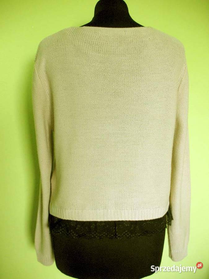 Bluzka krótki sweter z koronką 40 L biust 96 sprzedam