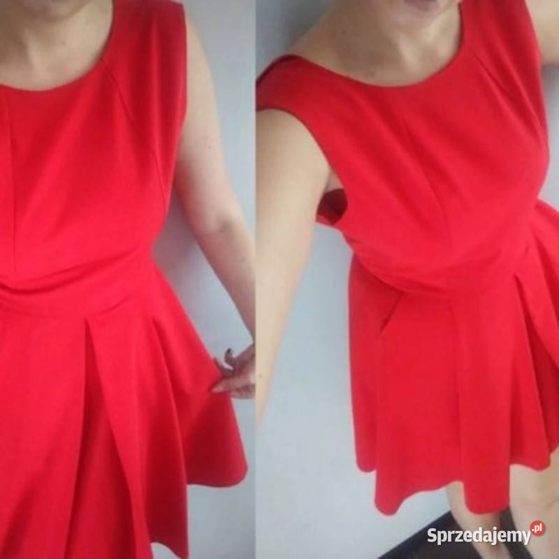 Czerwona koktajlowa sukienka ML stan idealny