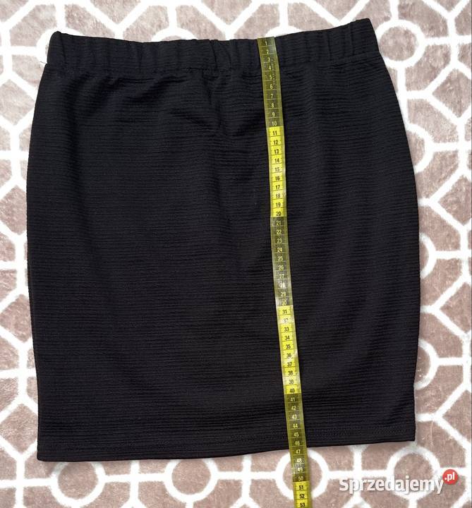 Czarna spódniczka prążkowana wymiary w pasie czarny Spódnice i sukienki kujawsko-pomorskie Grudziądz