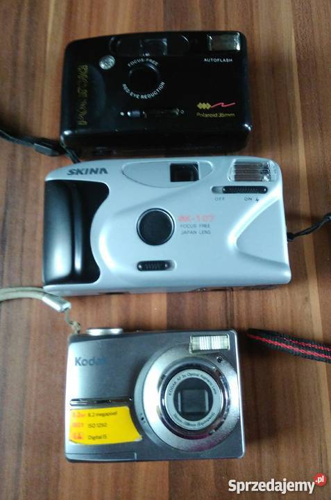 Komplet trzech aparatów fotograficznych Zagórzyca