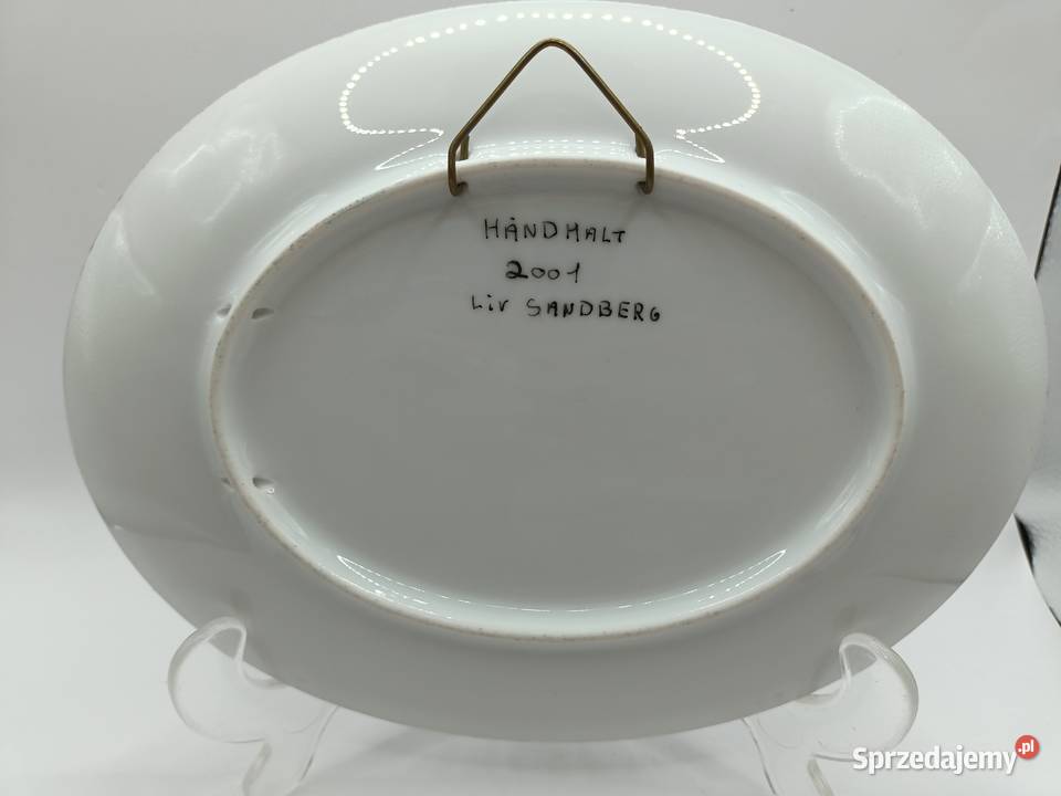 Talerz naścienny dekoracyjny ręcznie malowany Porcelana i szkło Porcelana i szkło Zamość sprzedam