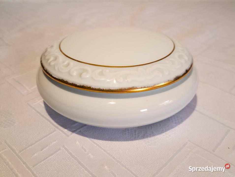 porcelanowe oryginalne puzderko Limoges Francja biały Warszawa
