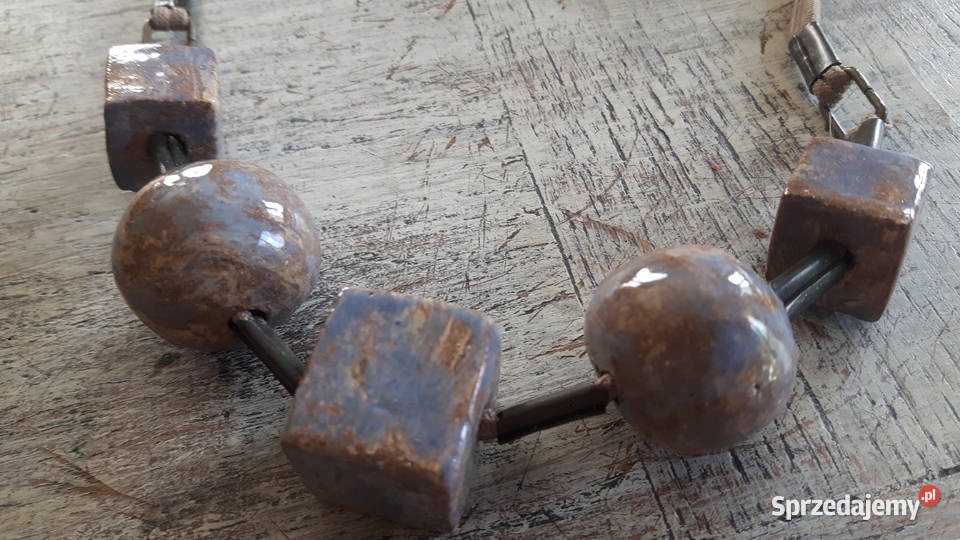 Naszyjnik ceramiczny ręcznie wykonany mazowieckie Otwock