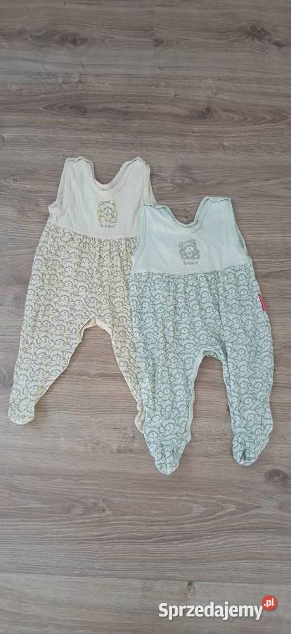 Zestaw 2 pajacyków niemowlęcych z misiem 3m+