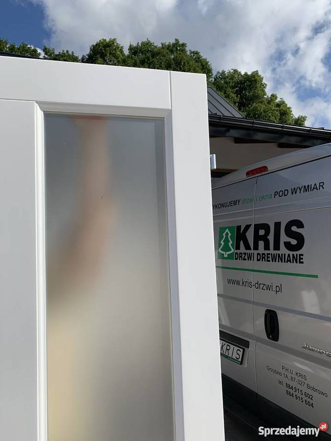 DRZWI RĘKI dwuskrzydłowe białe 133cmx208 Grzybno