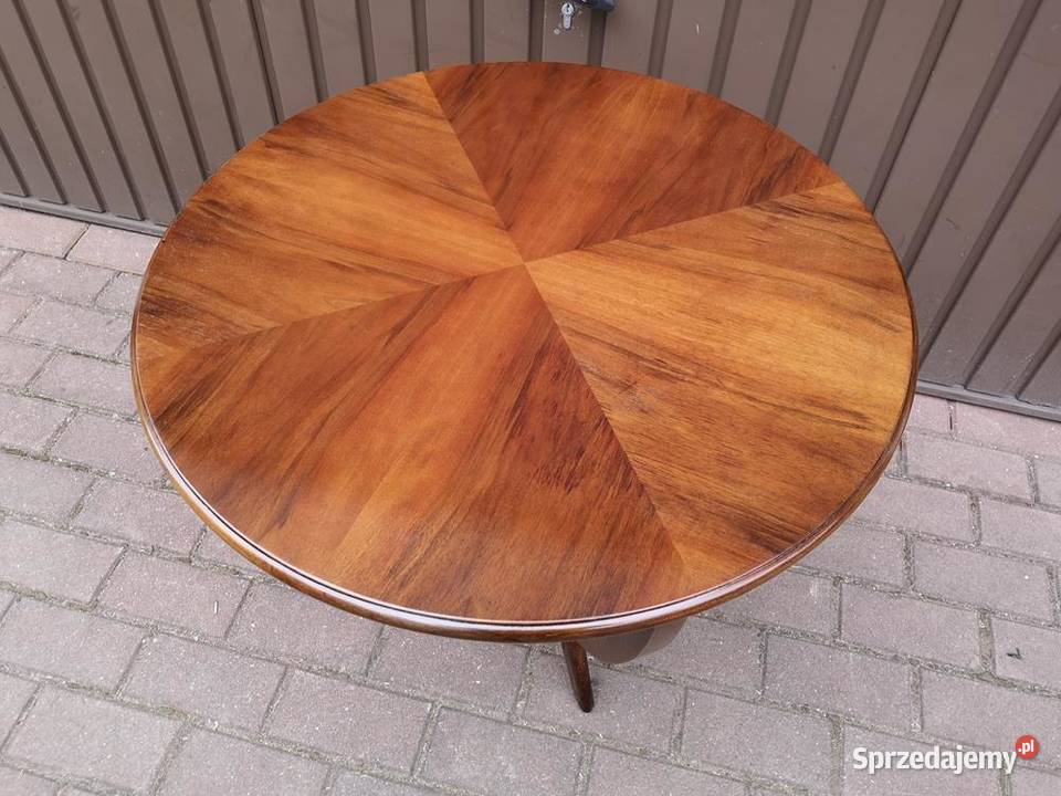 Stolik Ława ARTDECO PRL Unikat Orzech Antyk wielkopolskie Swarzędz