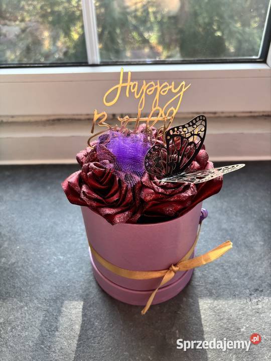 Mały Bukiet kwiatów ze wstążek Flowerbox Kikół sprzedam