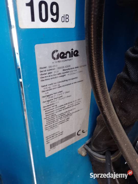 SprzedamWynajmę podnośnik Genie GS4390 2006 Bydgoszcz