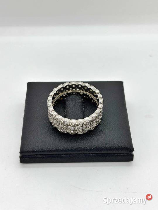 Nowy Srebrny Rodowany Pierścionek 665g Rozmiar Elbląg