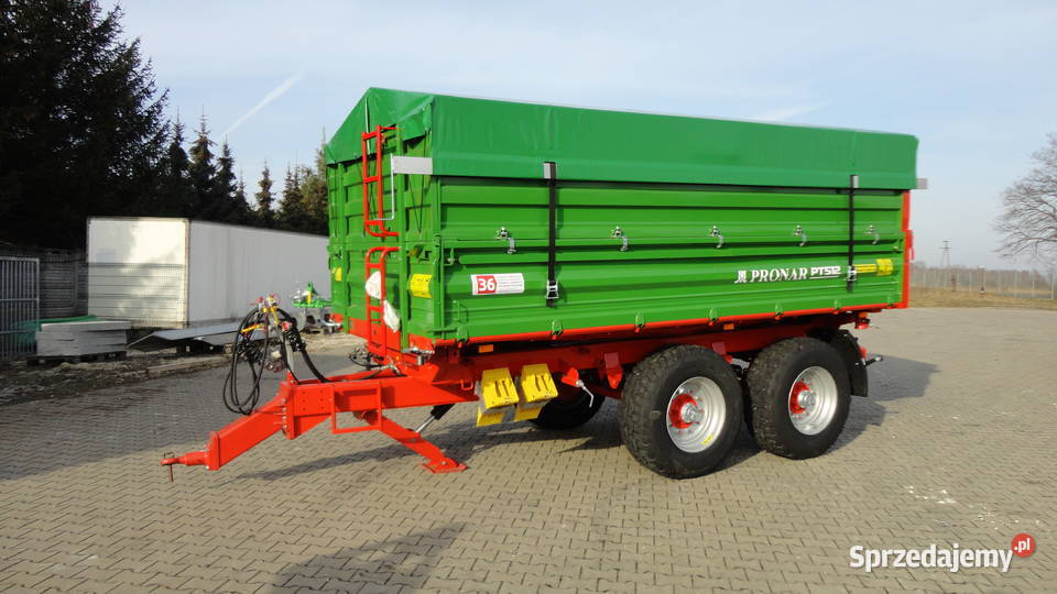 Przyczepa rolnicza Tandem burtowa PT512 Pronar nieuszkodzony Przyczepy rolnicze Jarocin
