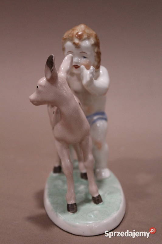 Figurka chłopiec z sarną 1303 FiaF Szczecin