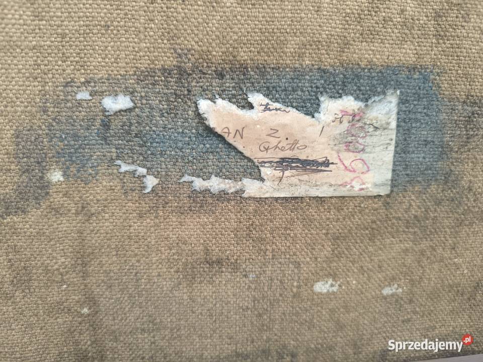 Piękny stary oryginalny obraz olejny 1947 r łódzkie Łódź sprzedam