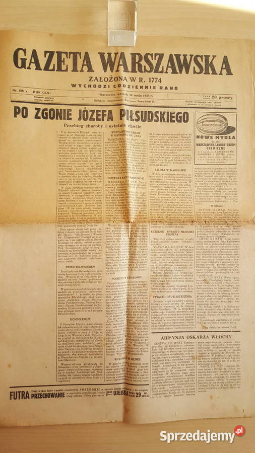 Gazety Warszawskie z 1316051935 r Mały dziennik Warszawa